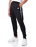 JAKO Herren Trainingshose Active Schwarz/Weiß L I Sporthose Herren lang mit Elastischem Bund &...