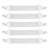 HOOWIFFY 16 Stück Verstellbare Bettlakenhalter aus Widerstandsfähigem Kunststoff Elastische...