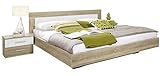Rauch Möbel Venlo Bett Doppelbett mit 2 Nachttischen, Eiche Sonoma / Weiß, Liegefläche 180x200...