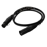 Abaodam 1m Xlr Kabel Männlich Zu Weiblich Professionelles Mikrofonkabel Poligem Stecker Für...