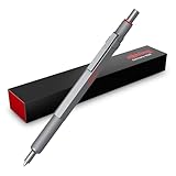rOtring 600 Gelschreiber | 0,55 mm | Schwarze Tinte | Silberfarbenes Schreibgerät mit Metallschaft...