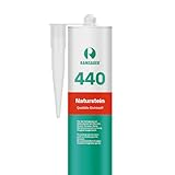 RAMSAUER 440 Naturstein (Dunkelanthrazit MATT) - 310ml Kartusche, Silikon Dichtstoff für...