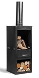 MR. DEKO Terrassenofen Delaware 150 cm | Gartenkamin Outdoor Kaminofen modern | Gartenofen mit...
