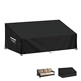 LAMUNI Gartensofa Abdeckung 3-Sitzer Lounge Sofa Schutzhülle für Loungemöbel Wasserdicht...