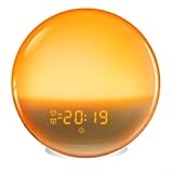 Getdoublerich 1 x natürlicher Wecklichtwecker, Wake-Up-Licht-Wecker mit...