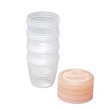 NIP first moments Muttermilchbehälter 150 ml, 4 Stück: stapelbar und auslaufsicher, Aufbewahrung...