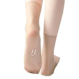 AMateschitz 8 Paar Durchsichtige Strümpfe Damen Ultradünne Nylon Socken mit Silikonunterseite...