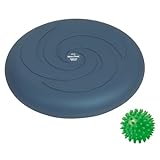 Fitness-Freund Kombi-Set Balancekissen 33 cm blau-grau und Massageball apple-grün 8cm