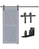 200CM Schiebetür Komplettset laufschienen Schiebetürsystem schiene mit Bodenführung Holz...