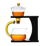 RORA Widerstandsfähiges Teeservice aus Glas, Kaffeeset, magnetisch, Wasserableitung, drehbare...
