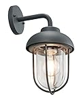Trio Leuchten Außen Wandleuchte Duero 202760142, Aluminium Druckguss anthrazit, Glas klar, exkl. 1x...