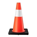 Wiltec Verkehrskegel 45 cm hoch, Leitkegel zum Absichern, Pylon reflektierend, Warnkegel aus...