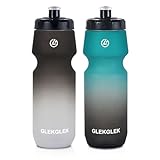 GLEKGLEK Fahrrad Trinkflasche 750ml, Geruchsfrei Sport Trinkflasche für Fitness Radfahren Wandern...