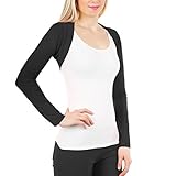 Toocool Damen Bolero Crop Cardigan Viskose Stretch Langarm Jacke Elegant CC-816 [Schwarz,...