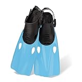 Schnorchelflosse Schwimmflosse Tauchflosse Schwimmflossen verstellbar zum Tauchen Schnorchel...