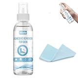 Miioto Pflasterentferner Spray, 60ml Pflasterlöser Spray+12 * 12cm Handtuch, Pflasterspray...
