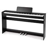 DREAMADE Digitalpiano mit 88 Tasten, elektrisches Klavier mit MIDI, Pedalen & Notenständer,...