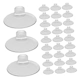 STOBAZA 50 Stück Saugnapf Clips PVC Perforierte Offene Halterung für Kabelmanagement Wasserfest...