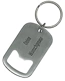 EMACES® Flaschenöffner Schlüsselanhänger aus Edelstahl mit Wunschgravur | perfekt als...