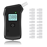 Alkoholtester, Promillemessgerät, Polizeigenau Alkoholmessgeräte mit 20 Mundstücken Blauer...