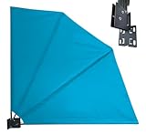 QUICK STAR Sichtschutz Fächer Premium 140 x140cm Balkon Trennwand Windschutz Sonnenschutz Horizont...