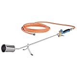 CFH Abflammgerät Profi PA 079 - inkl. 5 m Gummi-Gasschlauch 3/8', Unkrautbrenner, Anschluss an...