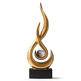 LNXMES Schwarze Flamme Skulpturen Dekor für Wohnzimmer, Moderne Minimalist Statue Home Dekoration...