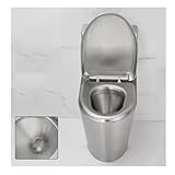 Hocheffiziente Toilette aus Edelstahl 304 – Einteiliges Design, wassersparend, Frostschutz, Riss,...