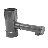 rg-vertrieb Regensammler Wassersammler Fallrohfilter Fallrohr Wasserfänger 80mm Grau