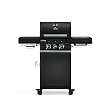 BURNHARD 2-Brenner Gasgrill FRED Jr. Deluxe Black Series 3 inkl. 900°C Infrarot-Keramikbrenner,...