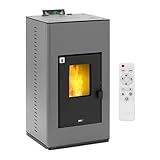 MSW Pelletofen wasserführend (3/4'') 20 kW für 380 m³ / 25 L Wasser 90% Energieeffizienz 22 kg...