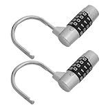 FONDOTIN 2 Stück Stelliges Vorhängeschloss Zahlenschloss Wetterfestes Metall-kombinationsschloss...