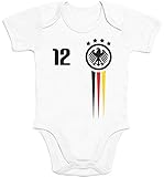 Shirtgeil Baby Body - Deutschland Trikot EM 2024 - Kurzarm Strampler für Jungen und Mädchen - Baby...