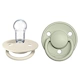 BIBS De Lux Schnuller 2er-Pack, BPA-frei, Kirschform Nippel. Silikon, Hergestellt in Dänemark. 0-36...