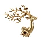 Hirschkopf Wandskulptur Europäischer Stil Kunstharz Hirschkopf-Wandbehang mit...