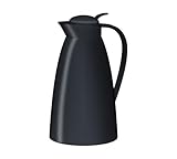 alfi ECO 1,0l, black, Isolierkanne mit hygienischem Hartglaseinsatz aus Kunststoff, Drehverschluss...