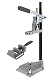 wolfcraft Bohrständer mit Schraubstock - 3406301 - praktisches Set zum exakten Bohren von Flächen,...