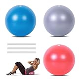 HIKPACKER Gymnastikball Klein Pilates Ball,3 Stück Yoga Ball 20cm,Pilatesball mit Aufblasbarem...