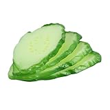 Gatuida 4 Stück Teiliges Künstliches Gurkenscheiben aus Robustem PVC Realistische Gemüse Deko...