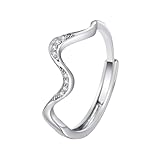 ZZHZGZ Damen Ringe Elegant Schlicht Silberringe Klassischer Ring, schlichter Modeschmuck, leichter...