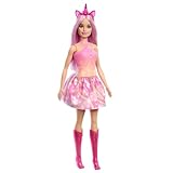 Barbie Einhorn Puppen mit bunten Fantasiehaaren, Outfits mit Farbverlauf und Fantasy-Accessoires...