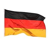Aricona Deutschland Flagge 60x90cm - wetterbeständige Fahne mit Messingösen, 100% Polyester,...