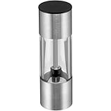 WMF Mini Gewürzmühle klein 11 cm unbefüllt, Cromargan Edelstahl, Grinder, Glas, Keramikmahlwerk,...