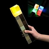 Rcxnm Wall Fackel Nachtlicht 28cm mit,4 Farben,3 Gang Dimmbar 3D Torch Lamp,USB Wiederaufladbar...