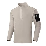 DBMZV Weihnachten Herren 1/4 Zip Fleece Pullover Langarm Funktionsshirt Warm Wanderpullover...