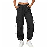Friptspyg Cargohose Damen Leichter Trekkinghose mit Tasche Wanderhose Schnelltrocken Wasserdicht...