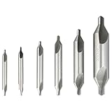 Zentrierbohrer Metall Set, 6 Stück,1.0/1.5/2.0/2.5/3.0/5.0mm Zentrierbohrer HSS 60 Grad,...