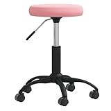 Fasba Massagehocker, höhenverstellbarer Salonhocker mit 360-Grad-Drehfunktion und Rollen für...