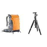 Mantona Kamerarucksack elementsPro 50 grau orange DSLM Travel schwarz Reisestativ