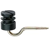 Agrarzone Weidezaun-Isolator Schlitzisolator schwarz, 5,3 mm Stütze (25er Pack)